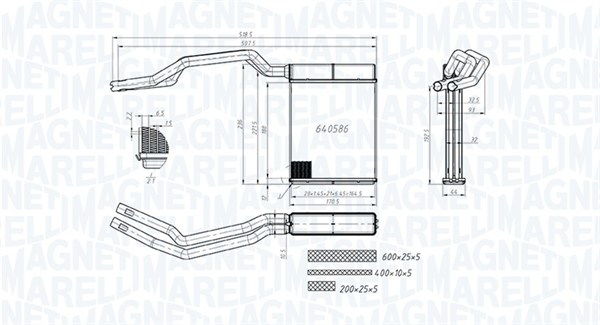 Kachelradiateur Magneti Marelli 350218453000