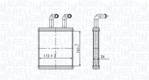 Kachelradiateur Magneti Marelli 350218454000