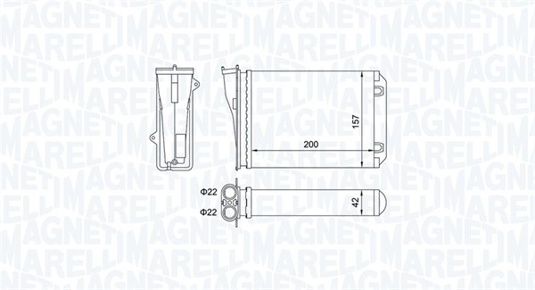 Kachelradiateur Magneti Marelli 350218463000