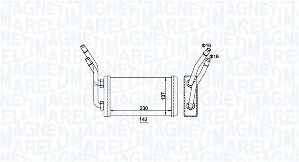 Kachelradiateur Magneti Marelli 350218468000