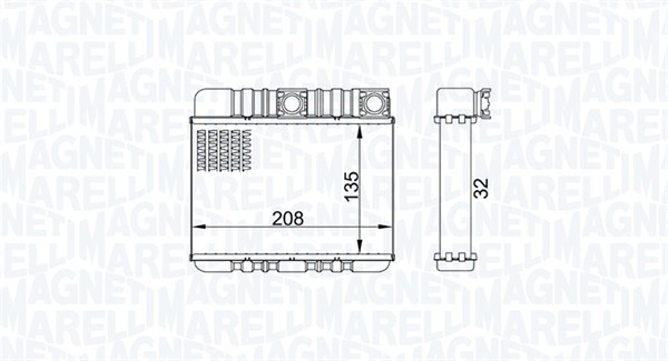 Kachelradiateur Magneti Marelli 350218469000