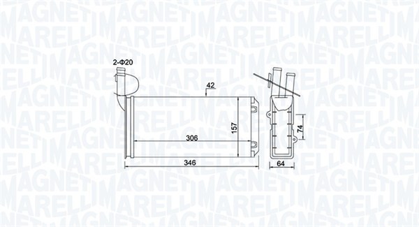 Kachelradiateur Magneti Marelli 350218474000