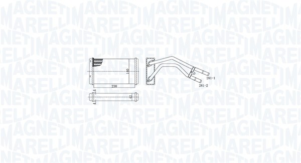 Kachelradiateur Magneti Marelli 350218477000