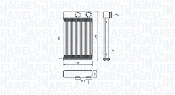 Kachelradiateur Magneti Marelli 350218478000