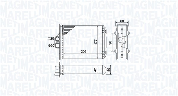 Kachelradiateur Magneti Marelli 350218482000