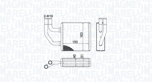 Kachelradiateur Magneti Marelli 350218485000