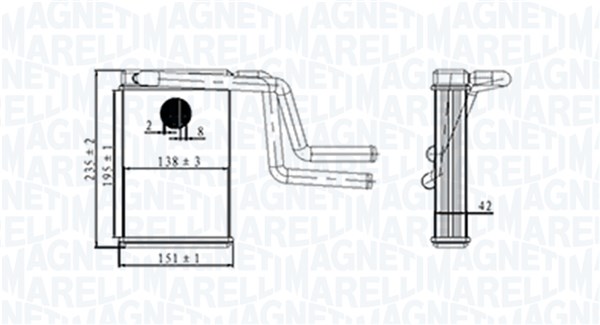 Kachelradiateur Magneti Marelli 350218487000