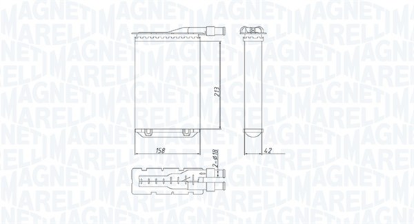 Kachelradiateur Magneti Marelli 350218489000