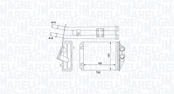 Kachelradiateur Magneti Marelli 350218491000