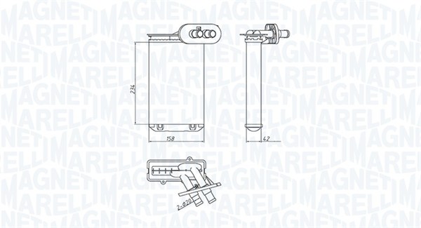 Kachelradiateur Magneti Marelli 350218494000