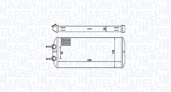 Kachelradiateur Magneti Marelli 350218497000