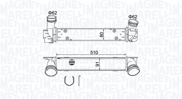 Interkoeler Magneti Marelli 351319204880