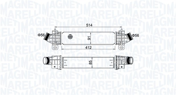 Interkoeler Magneti Marelli 351319204970