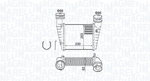 Interkoeler Magneti Marelli 351319205210