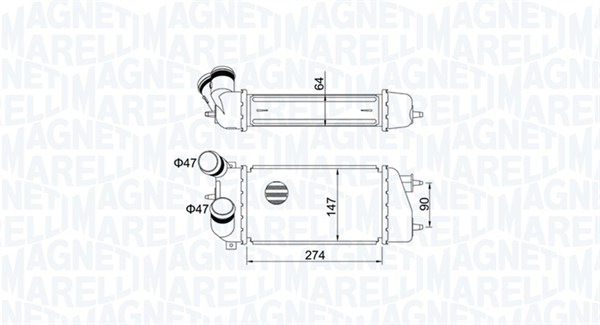 Interkoeler Magneti Marelli 351319205240