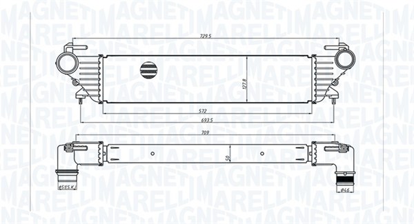 Interkoeler Magneti Marelli 351319205530