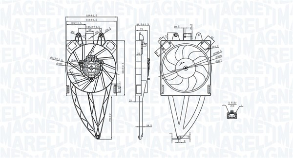 Ventilatorwiel-motorkoeling Magneti Marelli 069422716010