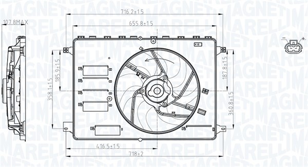 Ventilatorwiel-motorkoeling Magneti Marelli 069422761010