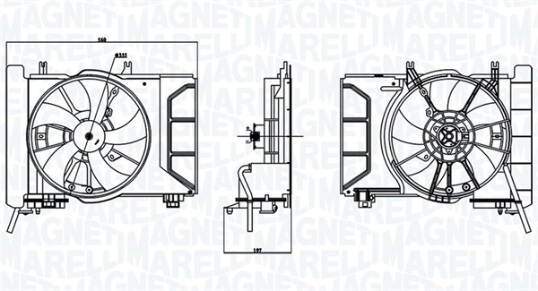 Ventilatorwiel-motorkoeling Magneti Marelli 069422769010