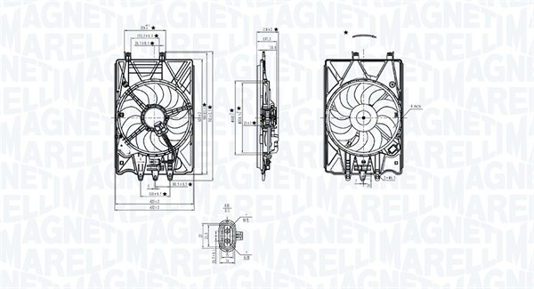 Ventilatorwiel-motorkoeling Magneti Marelli 069422781010