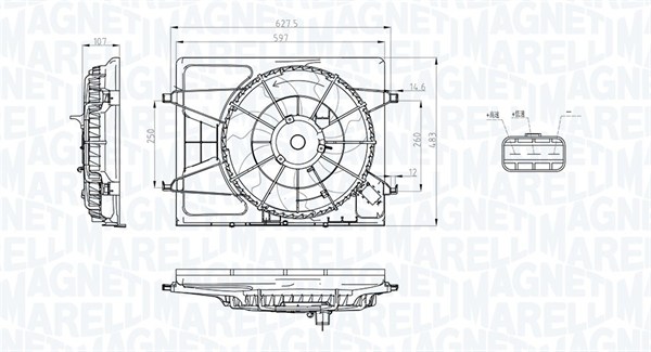 Ventilatorwiel-motorkoeling Magneti Marelli 069422796010