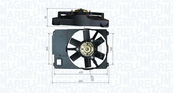 Ventilatorwiel-motorkoeling Magneti Marelli 069422800010