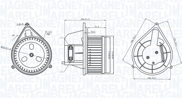 Kachelventilator Magneti Marelli 069412206010