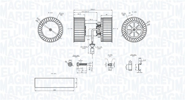Kachelventilator Magneti Marelli 069412208010