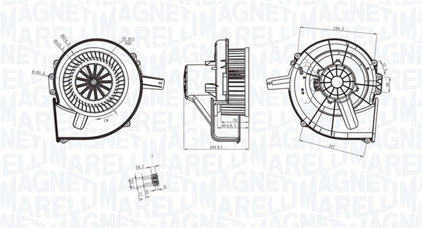 Kachelventilator Magneti Marelli 069412211010