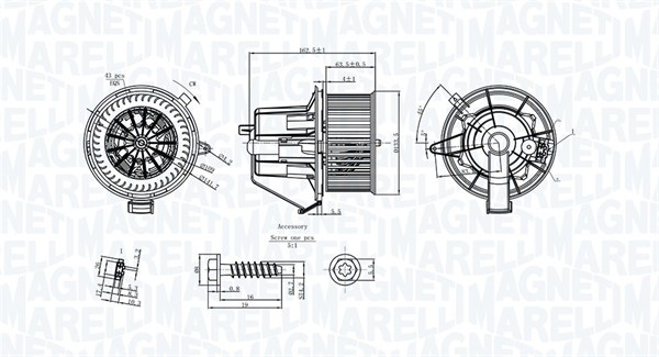 Kachelventilator Magneti Marelli 069412224010