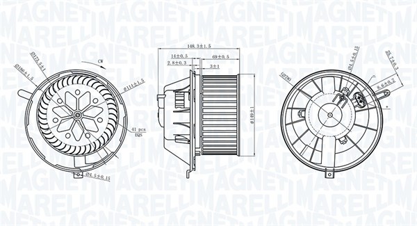 Kachelventilator Magneti Marelli 069412229010