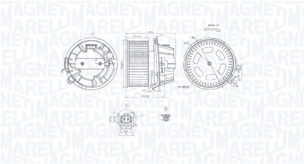 Kachelventilator Magneti Marelli 069412240010