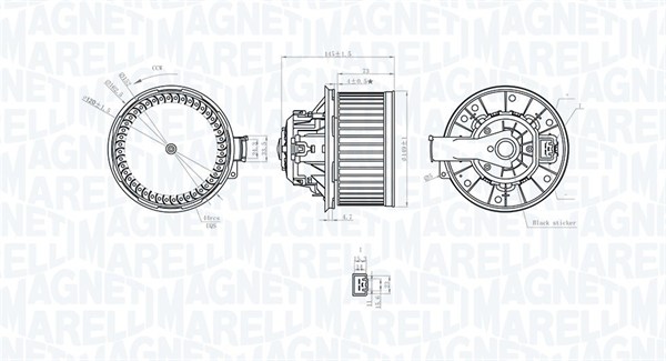 Kachelventilator Magneti Marelli 069412255010