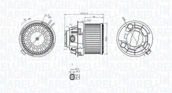 Kachelventilator Magneti Marelli 069412258010