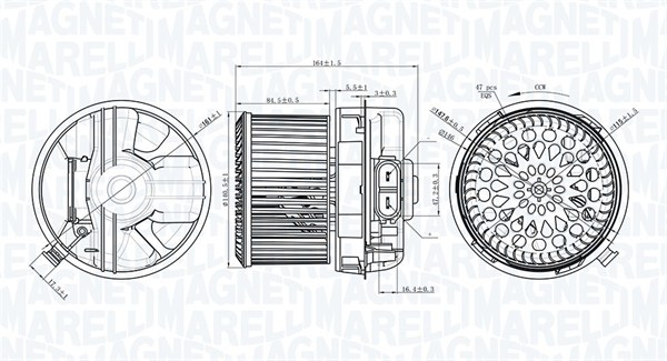 Kachelventilator Magneti Marelli 069412272010