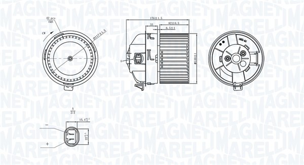 Kachelventilator Magneti Marelli 069412282010