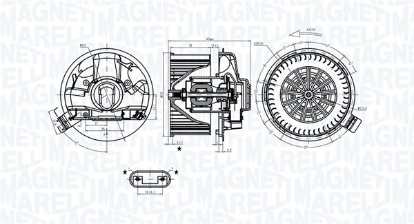 Kachelventilator Magneti Marelli 069412302010