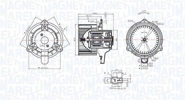 Kachelventilator Magneti Marelli 069412319010