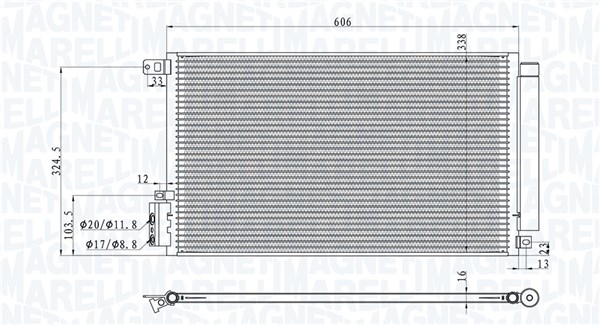 Airco condensor Magneti Marelli 350203100500