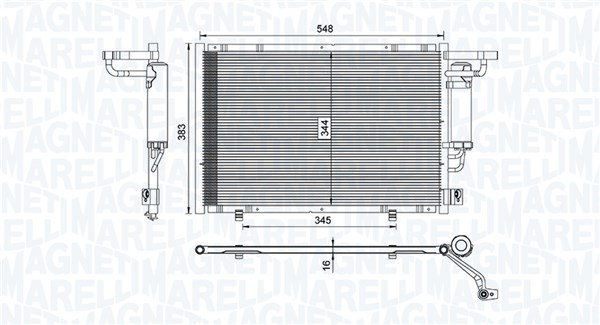 Airco condensor Magneti Marelli 350203100600