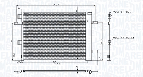 Airco condensor Magneti Marelli 350203101200