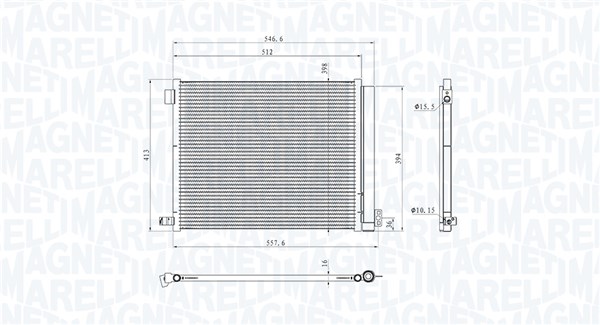 Airco condensor Magneti Marelli 350203101400