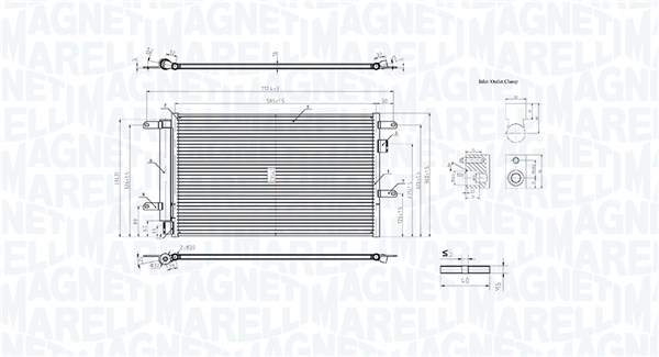 Condensor, airconditioning Magneti Marelli 350203107500
