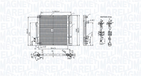 Condensor, airconditioning Magneti Marelli 350203107800