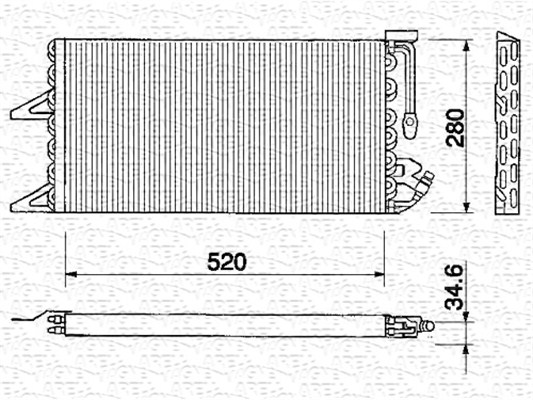 Airco condensor Magneti Marelli 350203130000