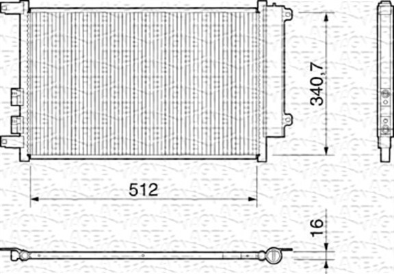 Airco condensor Magneti Marelli 350203157000