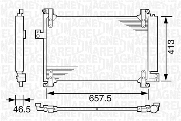 Airco condensor Magneti Marelli 350203161000