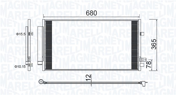 Airco condensor Magneti Marelli 350203173000