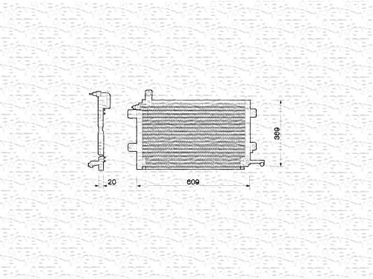 Airco condensor Magneti Marelli 350203206000