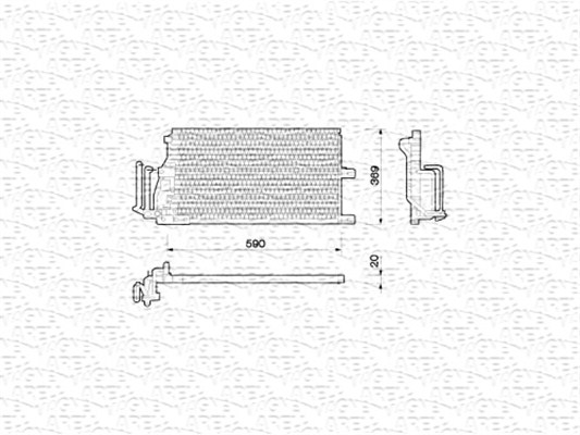 Airco condensor Magneti Marelli 350203210000